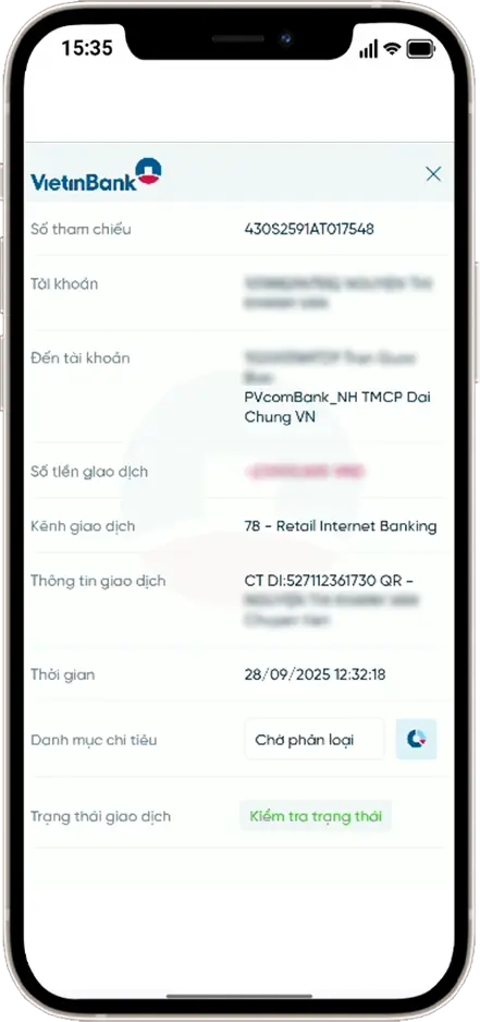 Bước 4: Lấy hóa đơn chi tiết